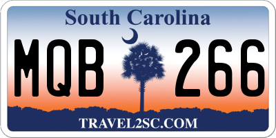 SC license plate MQB266
