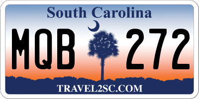 SC license plate MQB272