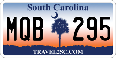 SC license plate MQB295