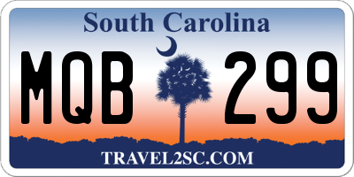 SC license plate MQB299