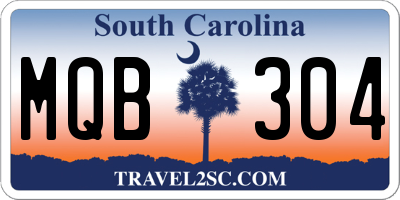 SC license plate MQB304
