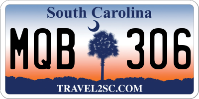SC license plate MQB306