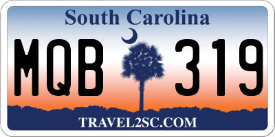 SC license plate MQB319