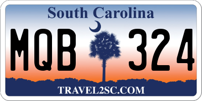 SC license plate MQB324