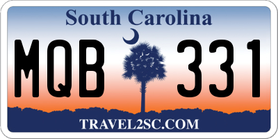 SC license plate MQB331
