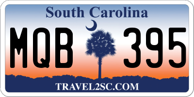 SC license plate MQB395