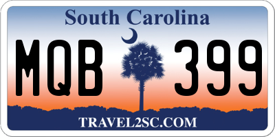 SC license plate MQB399