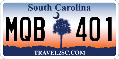SC license plate MQB401