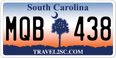SC license plate MQB438
