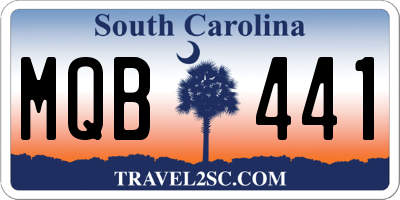 SC license plate MQB441