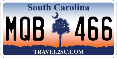 SC license plate MQB466