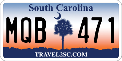 SC license plate MQB471