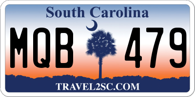 SC license plate MQB479