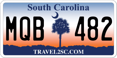 SC license plate MQB482