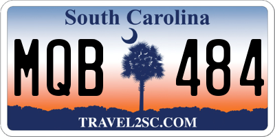SC license plate MQB484