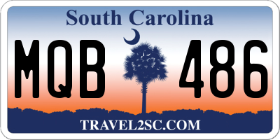 SC license plate MQB486