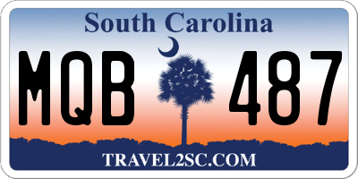 SC license plate MQB487