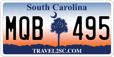 SC license plate MQB495