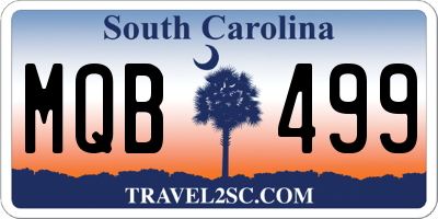 SC license plate MQB499