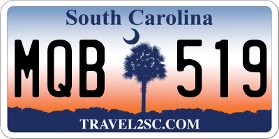 SC license plate MQB519