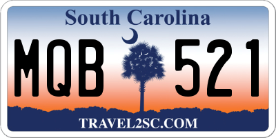SC license plate MQB521