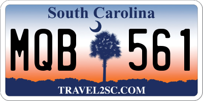 SC license plate MQB561