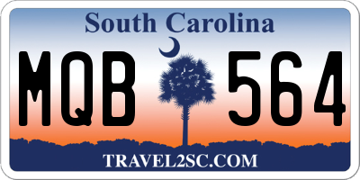 SC license plate MQB564