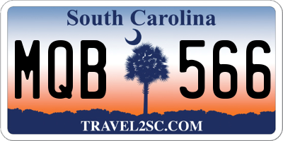 SC license plate MQB566