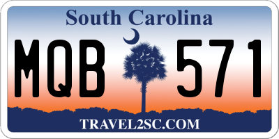 SC license plate MQB571