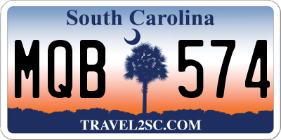 SC license plate MQB574