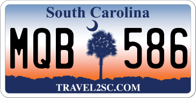 SC license plate MQB586