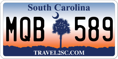 SC license plate MQB589