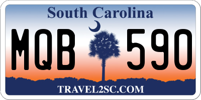 SC license plate MQB590