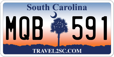 SC license plate MQB591