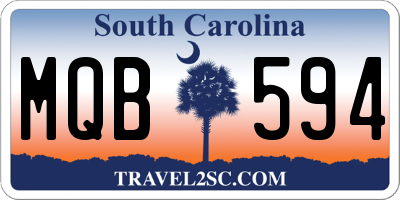 SC license plate MQB594