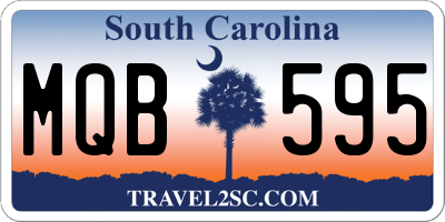 SC license plate MQB595