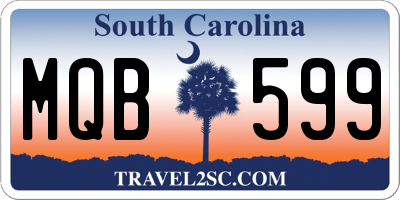 SC license plate MQB599