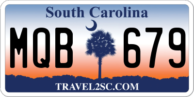 SC license plate MQB679