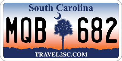 SC license plate MQB682