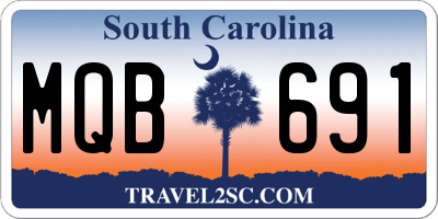 SC license plate MQB691