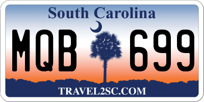 SC license plate MQB699