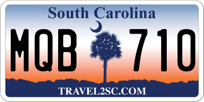 SC license plate MQB710