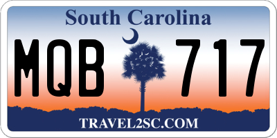SC license plate MQB717