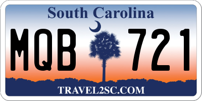 SC license plate MQB721