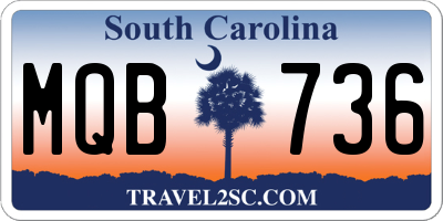 SC license plate MQB736