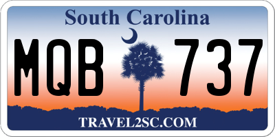 SC license plate MQB737