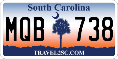 SC license plate MQB738