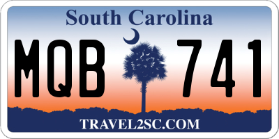 SC license plate MQB741