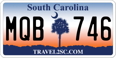 SC license plate MQB746