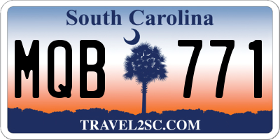 SC license plate MQB771